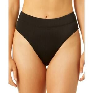 Salt + Cove Juniors' Banded High-Waist Ribbed Bikini Bottoms In Black